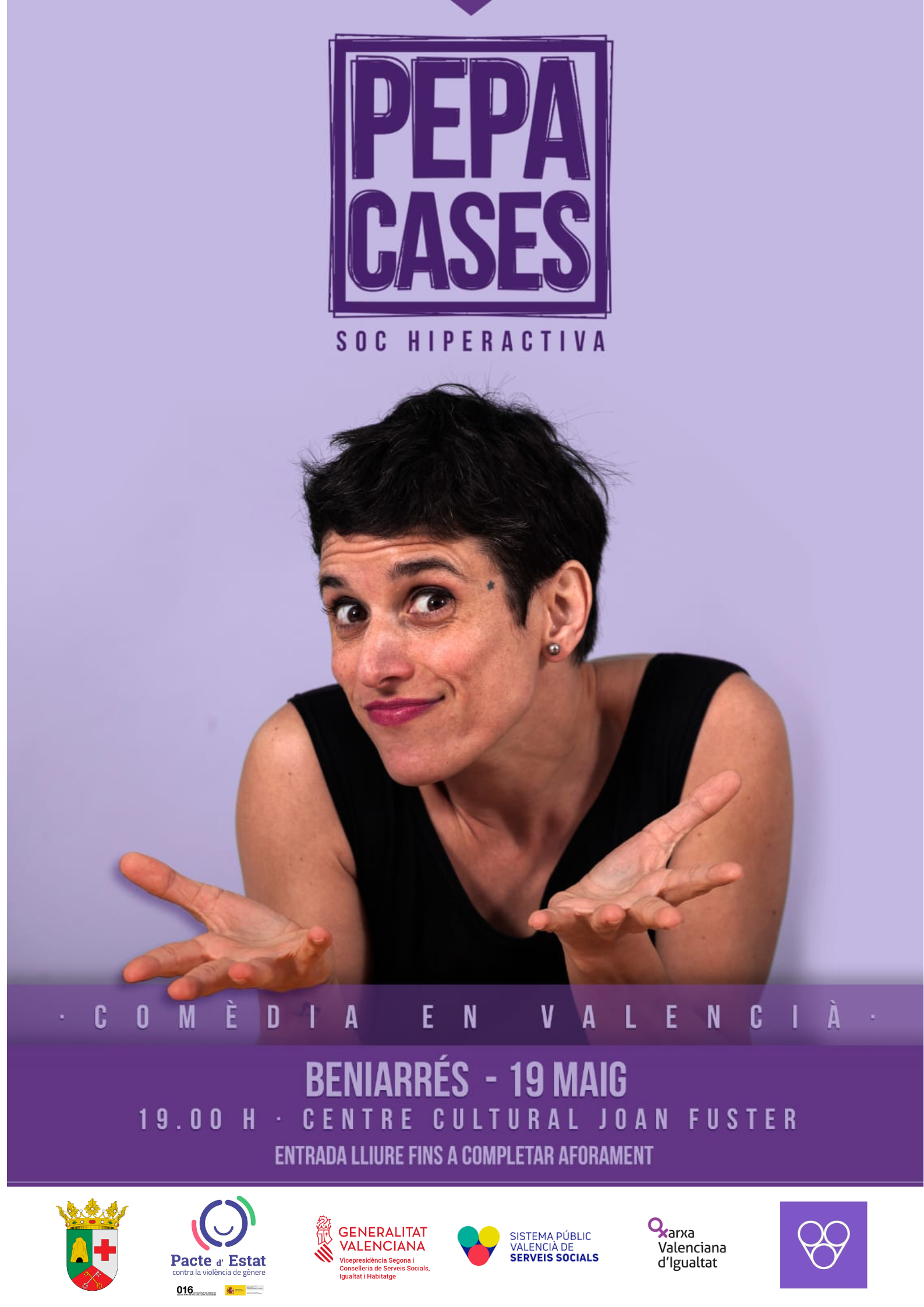 L'espectacle "Sóc hiperactiva" de Pepa Cases a Beniarrés